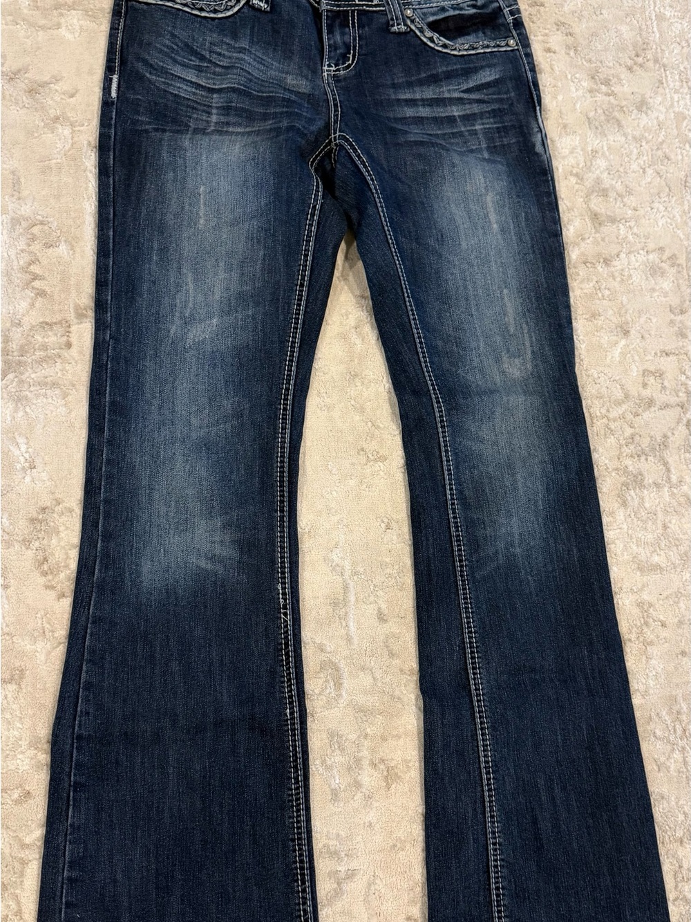 Red Camel Dark Blue Flare Jeans
